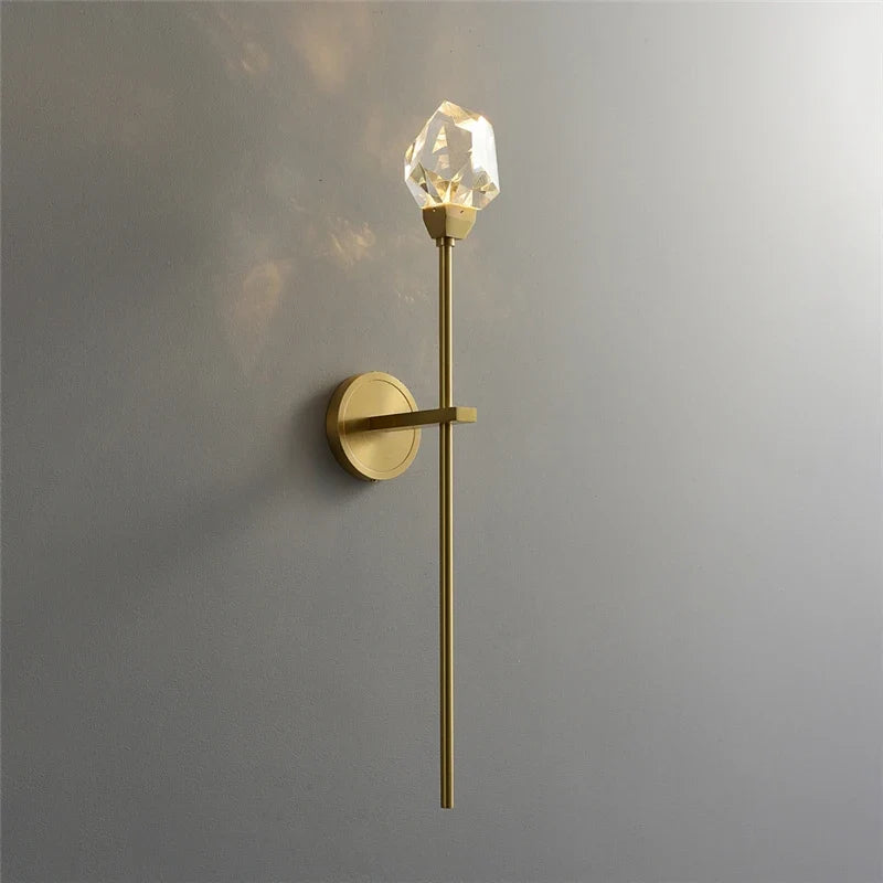 applique murale moderne en cristal de luxe décorative led