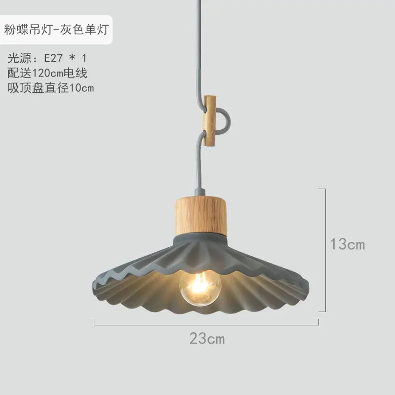 suspension simple moderne led en ciment nordique