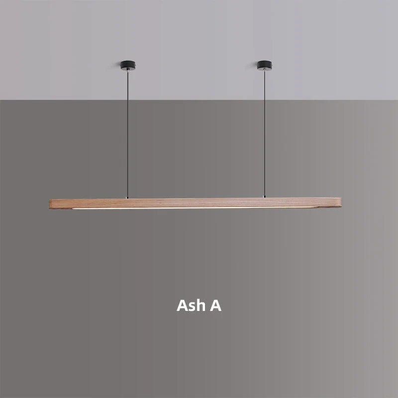 suspension en bois avec lumière led pour table à manger