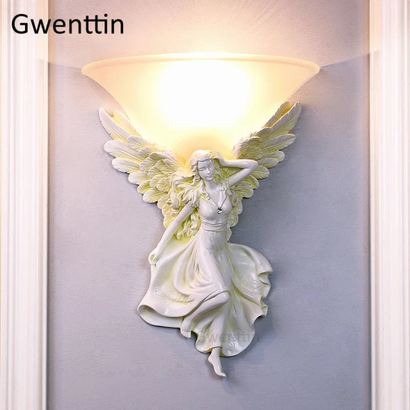 applique murale moderne déesse ange art déco design élégant pour intérieur