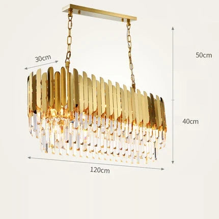 lampe LED post-moderne en acier inoxydable cristal marbre doré