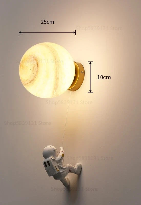 applique murale astronaute moderne pour chevet d'enfant décoration étoile lune