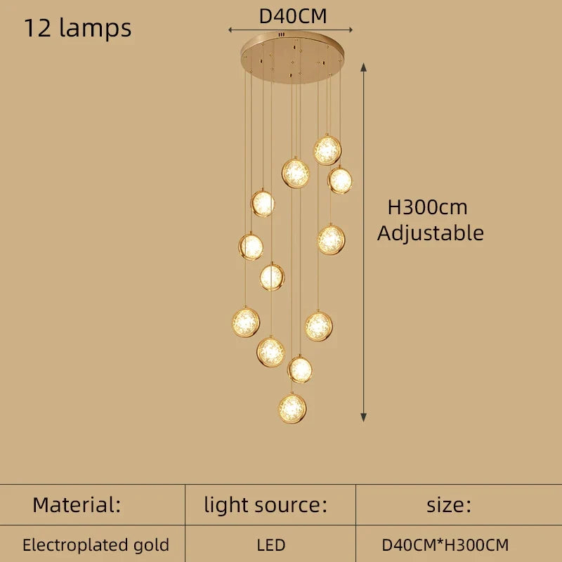 lustre à led moderne design cristal pour un éclairage luxueux