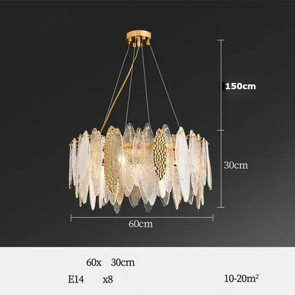 lustre led art déco en fer et verre design élégant pour éclairage moderne