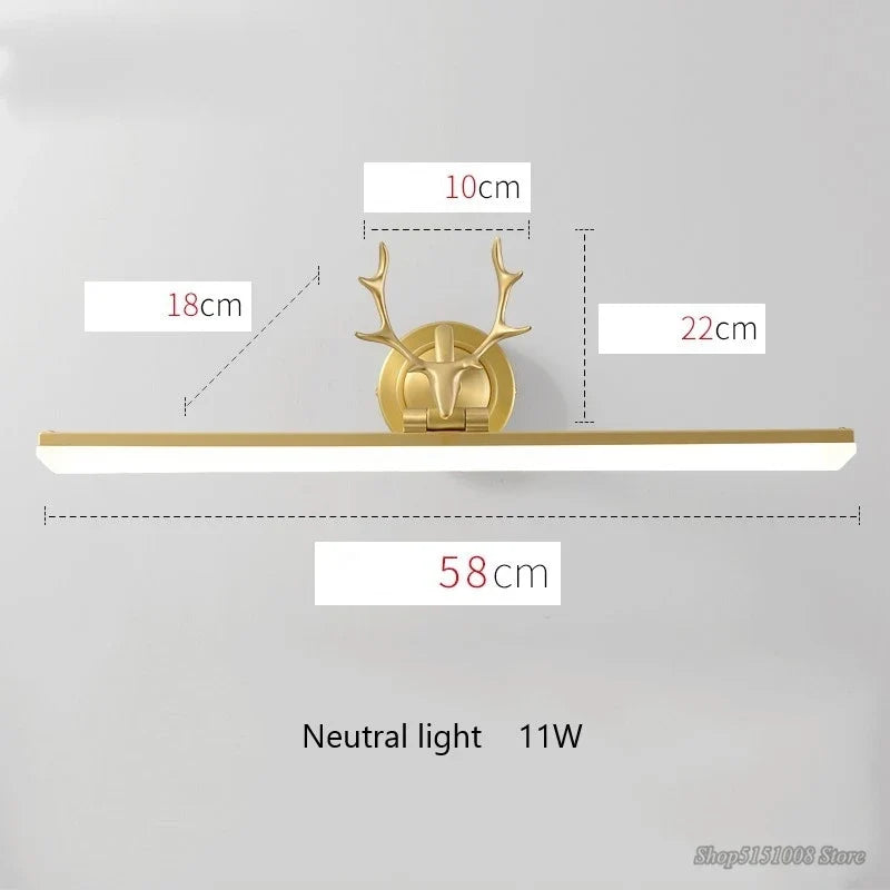 lumière led étanche pour miroir de salle de bain nordique