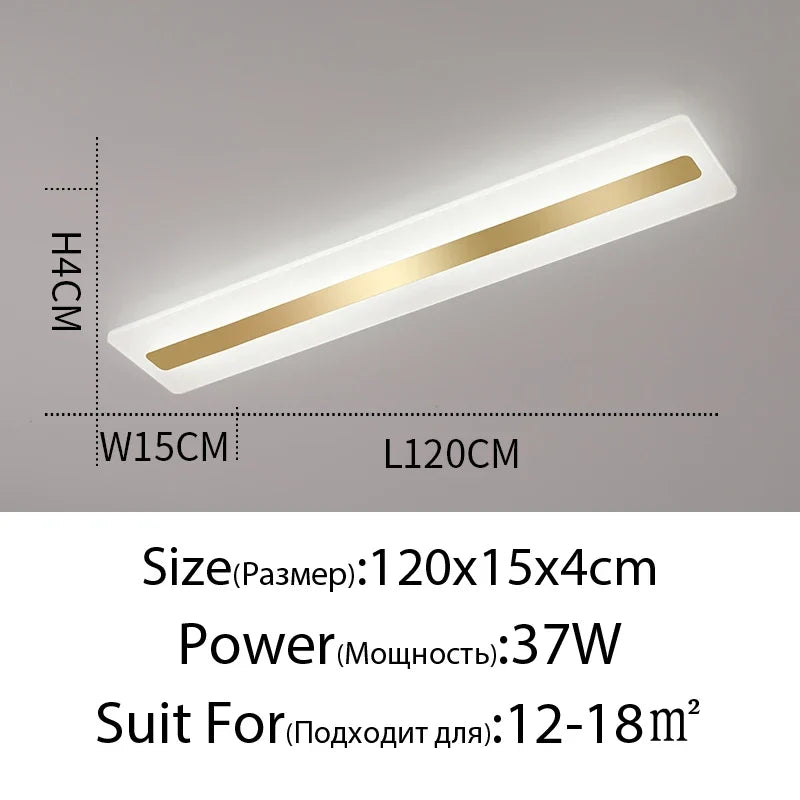 plafonnier led acrylique moderne pour éclairage intérieur