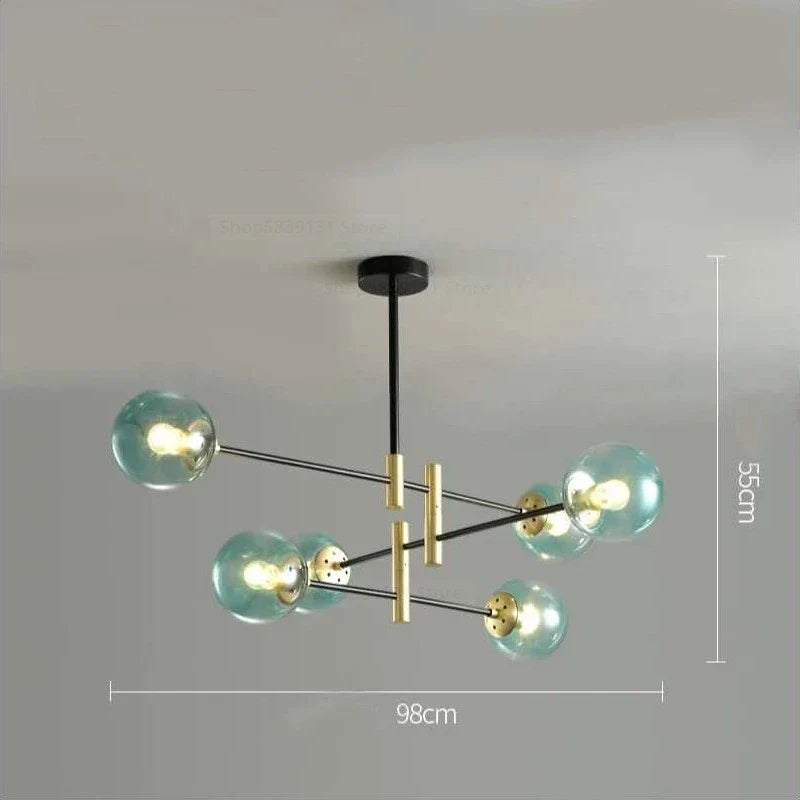 lustre led moderne boule de verre nordique luminaires créatifs