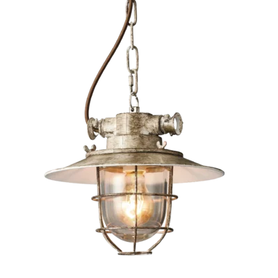 suspension LED industrielle rétro en fer et verre antidéflagrant vintage
