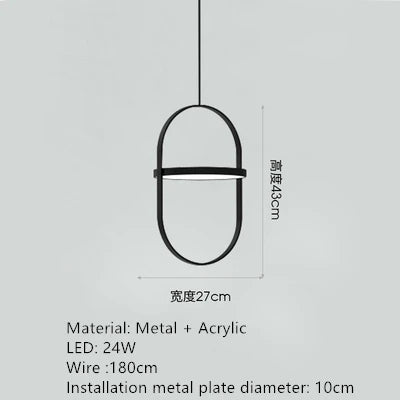 suspension led rotative design pour café bar restaurant et hall