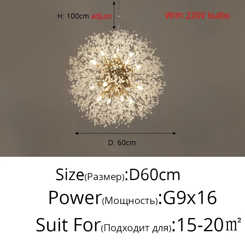 lustre led moderne luciole simple décoration intérieure