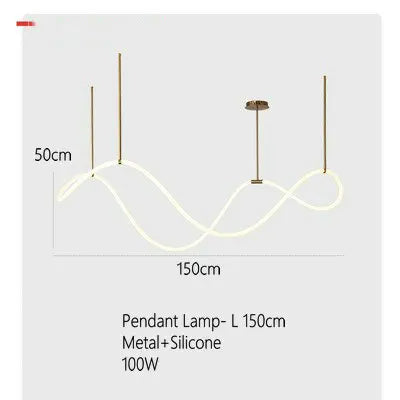 Creative Line Pendant Lamp with 360 degree Lighting for Bedroom Living room Dining room Kitchen lighting