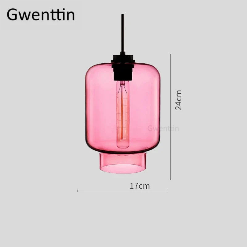 suspension moderne en verre teinté pour décoration intérieure