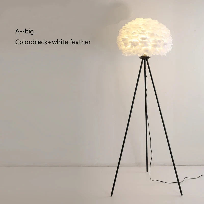 lampadaire créatif plumes pour mariage et célébration