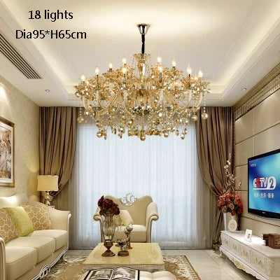 lustre en cristal moderne pour intérieur élégant et raffiné