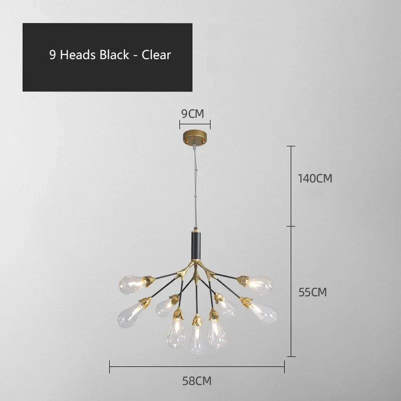 lustre luciole design post-moderne pour intérieur élégant et créatif