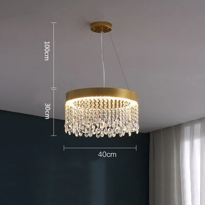 lustre en cristal postmoderne pour décoration intérieure élégante