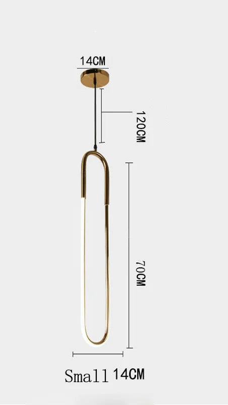 lampe led nordique en forme de u luminaire suspendu décoratif moderne