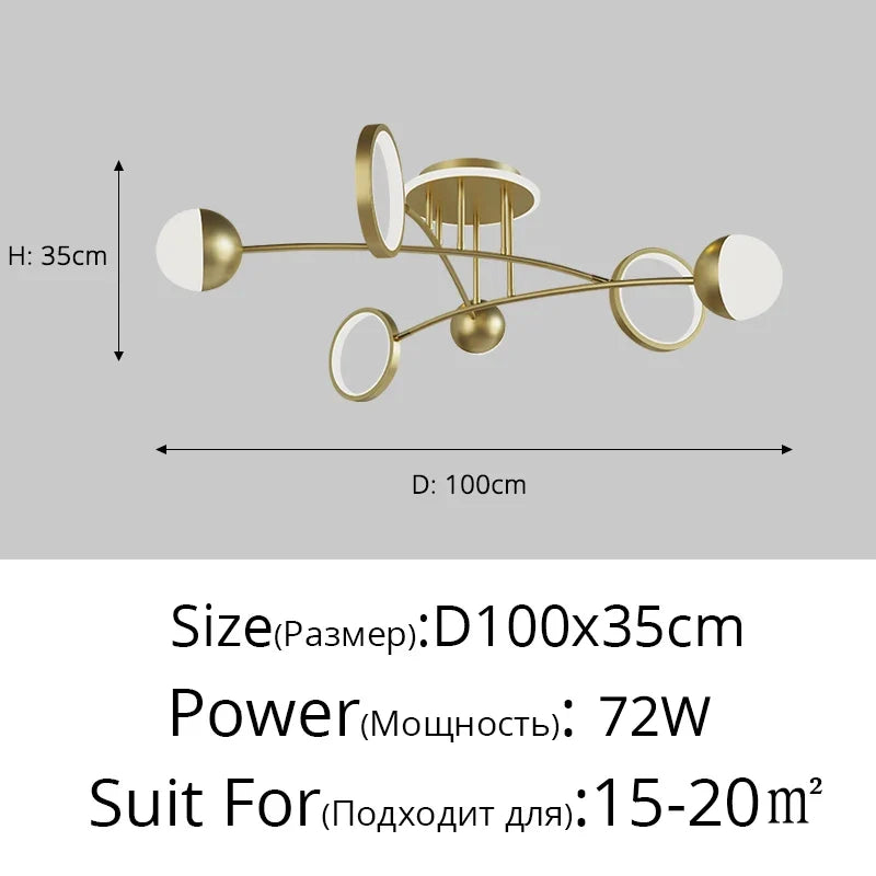 plafonnier moderne décoratif pour intérieur et luminaires LED