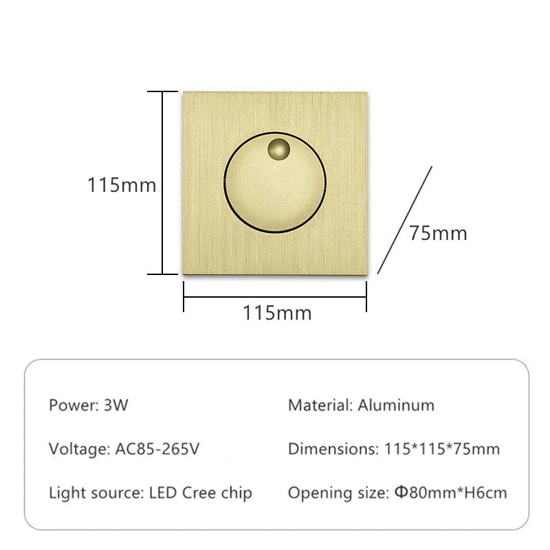 applique murale led rotative à 360 degrés avec interrupteur pliable