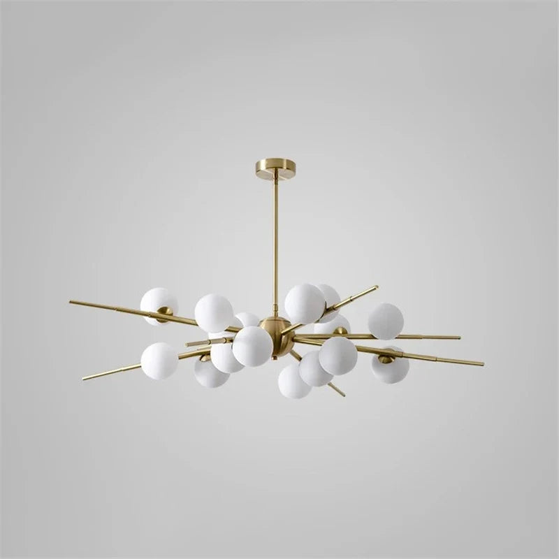 lustre led moderne en verre boule nordique pour bar café
