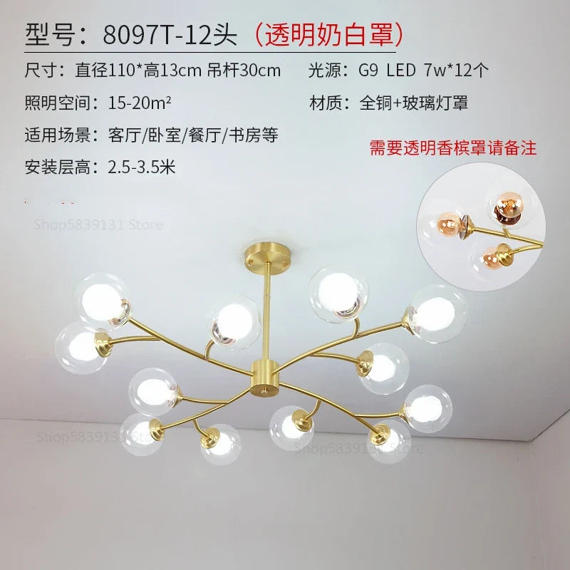 lustre led moderne nouvelle lampe suspension moléculaire nordique