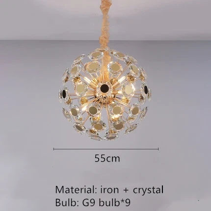 lustres modernes en cristal pour décoration romantique intérieure