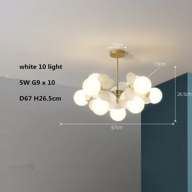 lustre led globe en verre acrylique coloré pour enfants