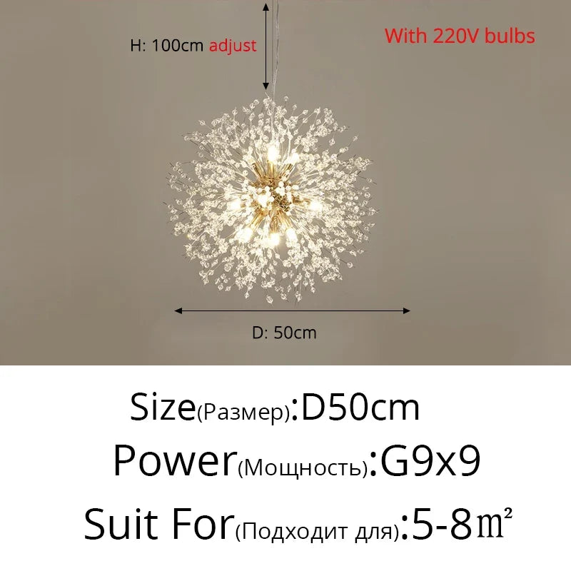 lustre led moderne luciole simple décoration intérieure