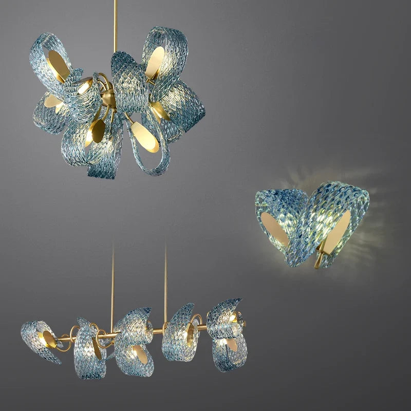 applique murale led en verre de cuivre artistique