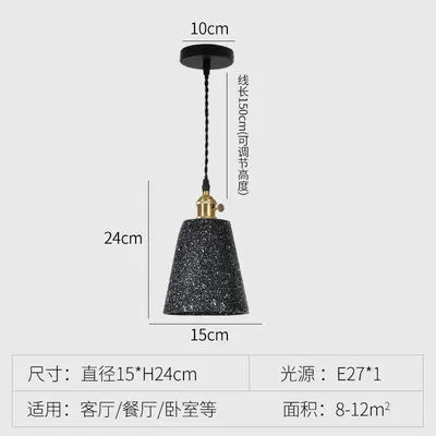 suspension industrielle en ciment pour table et bar