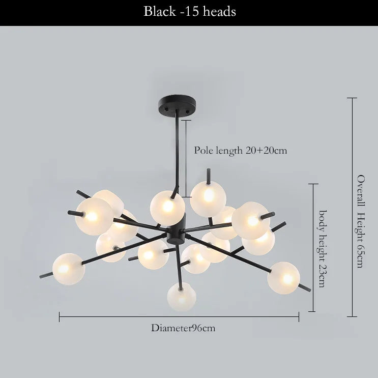 suspension moderne en verre pour décoration intérieure élégante