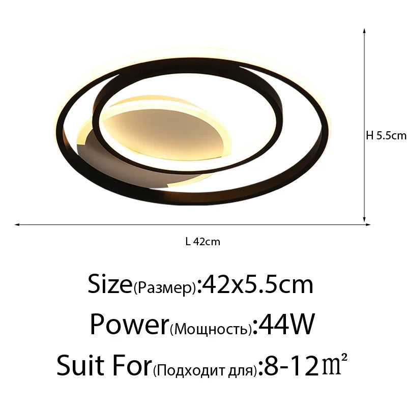 plafonnier led rond avec télécommande pour intérieur moderne