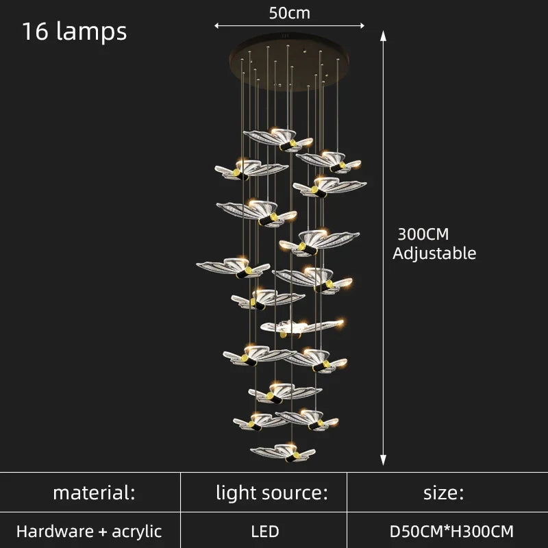lustre moderne design papillon pour intérieur élégant et chaleureux
