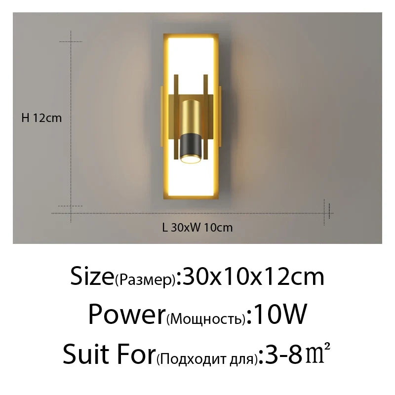 applique murale led moderne pour éclairage intérieur bois