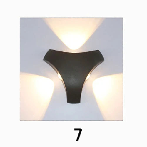 Applique murale extérieure LED moderne noir jardin porche forme IP65 110 V 220 V extérieur numéro de maison lumière étanche éclairage mural