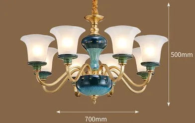lustre en céramique et cuivre pour une ambiance moderne et simple