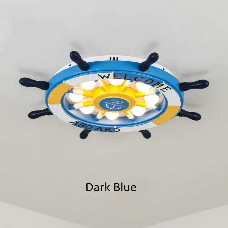 lustre méditerranéen en bois pour enfants avec led
