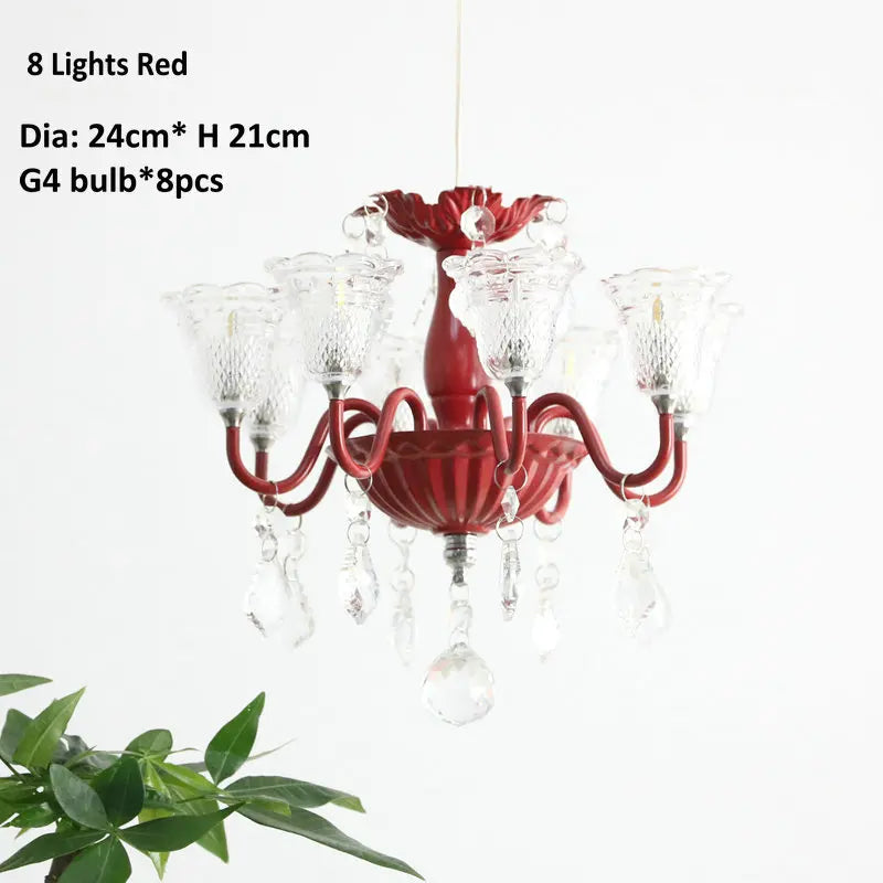 mini suspension créatives avec abat-jour en verre et cristal