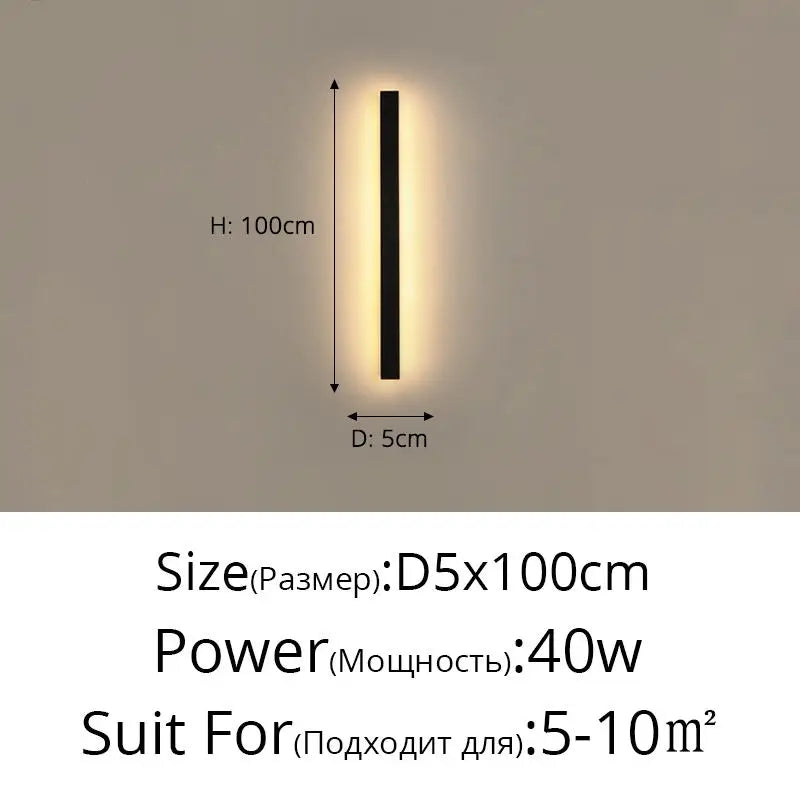 applique murale led étanche minimaliste pour extérieur