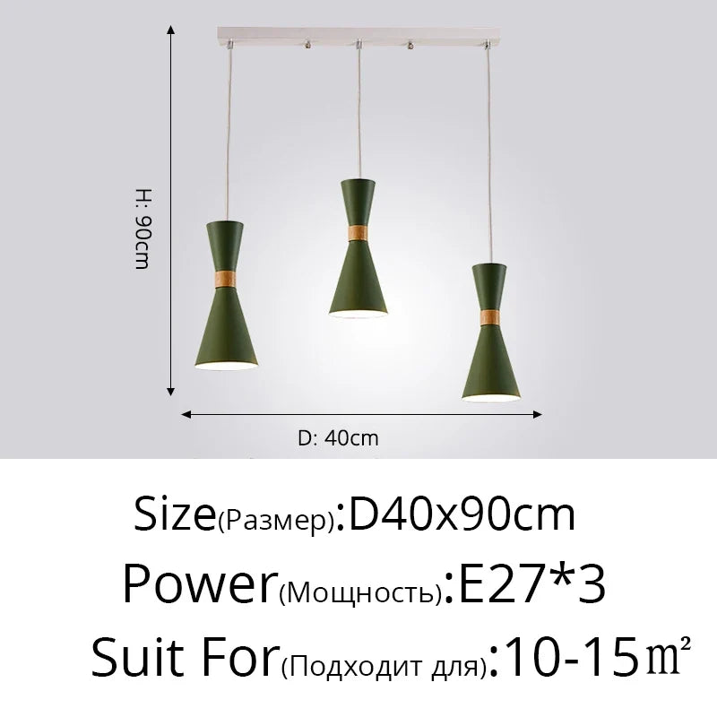 suspension moderne en bois créative macaron