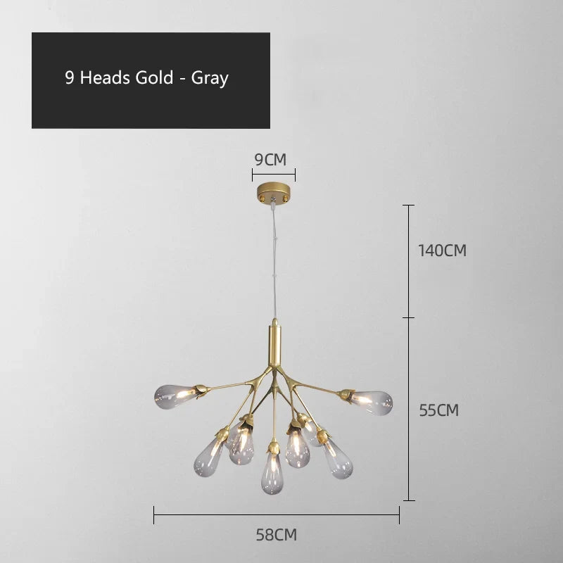 lustre luciole design post-moderne pour intérieur élégant et créatif