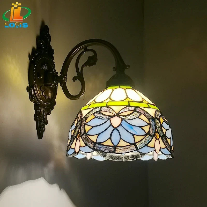 applique murale coeur style tiffany pour intérieur et extérieur