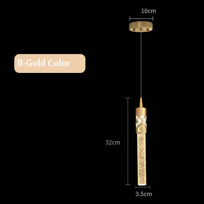 suspension en cristal de luxe avec télécommande pour chevet kistchen island led
