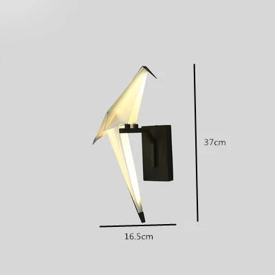 lampe postmoderne en fer acrylique pour amoureux des oiseaux