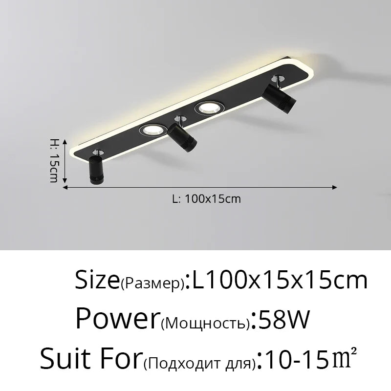 Plafonnier Acrylique LED à spots