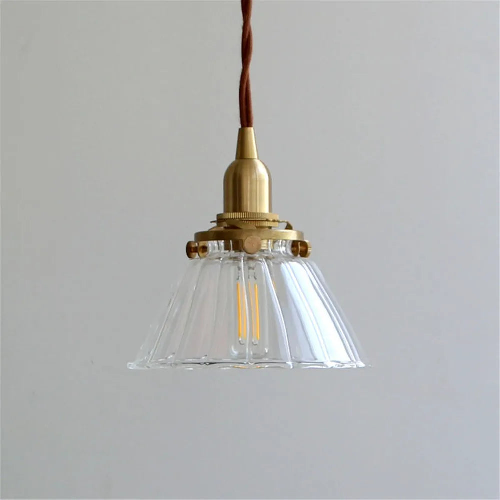 loft industriel led suspension lumière rétro en laiton verre suspension