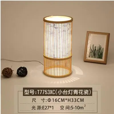 lampadaire japonais moderne en bois de bambou fait main