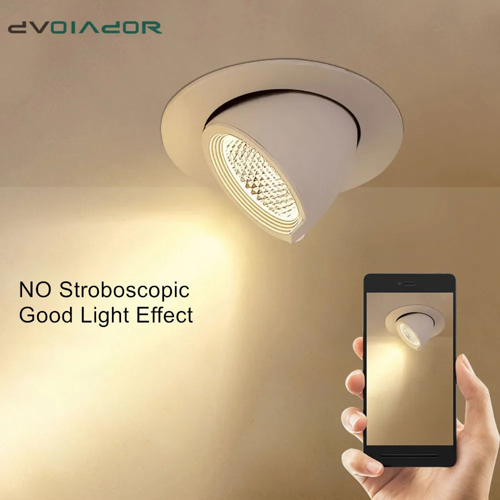 Spot Dimmable Led Downlight 360 rotation réglable encastré Downlight plafonnier salle à manger salon Spot luminaires Led