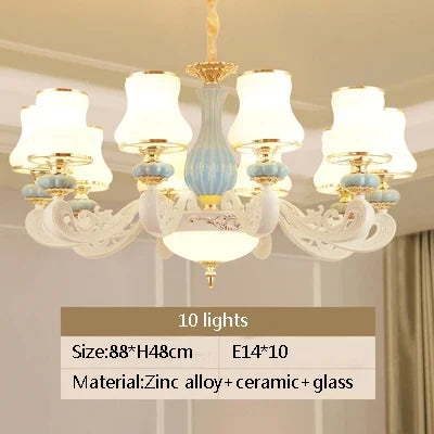 lustre en céramique moderne pour un éclairage élégant intérieur