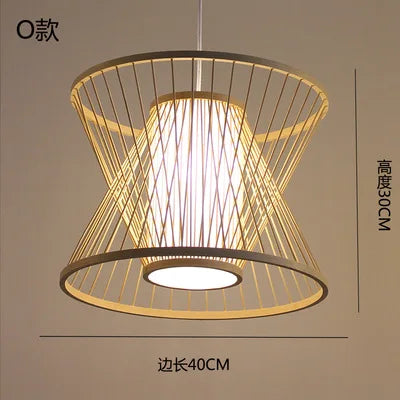 lustre en bambou style zen pour ambiance relaxante